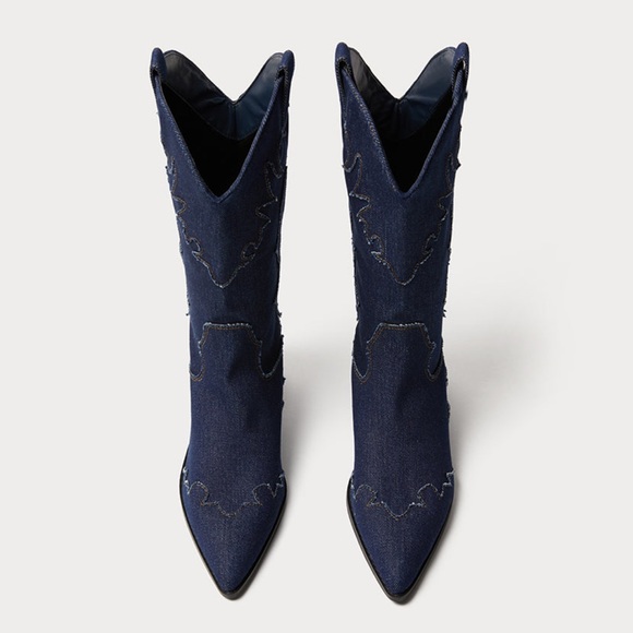 WeWoreWhat Shoes - NWT WeWoreWhat denim cowboy boots size 9